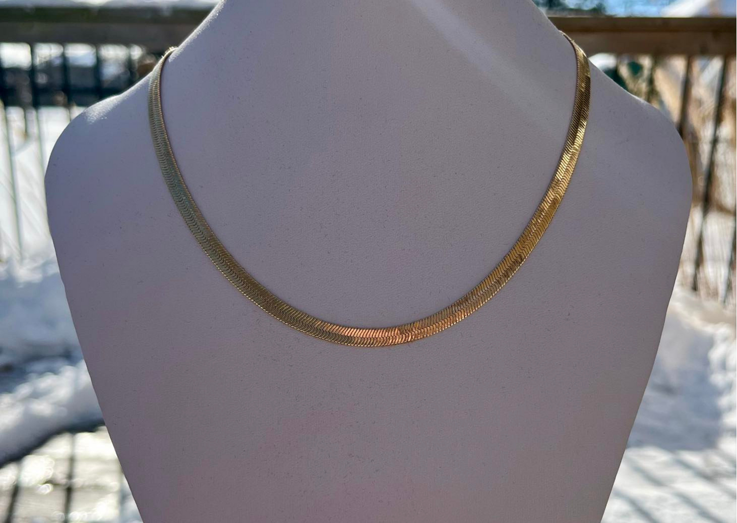 Jessa 18K Gold Filled Flat Snake Chain