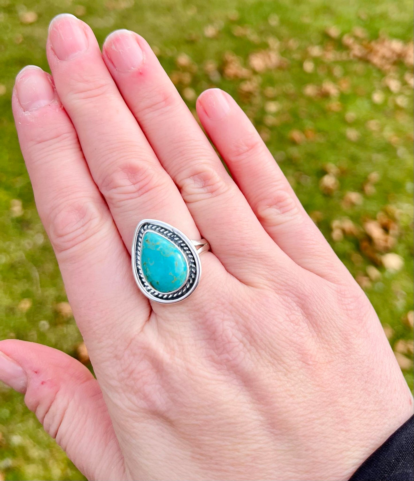 Thea Mexican Turquoise Sterling Silver Ring