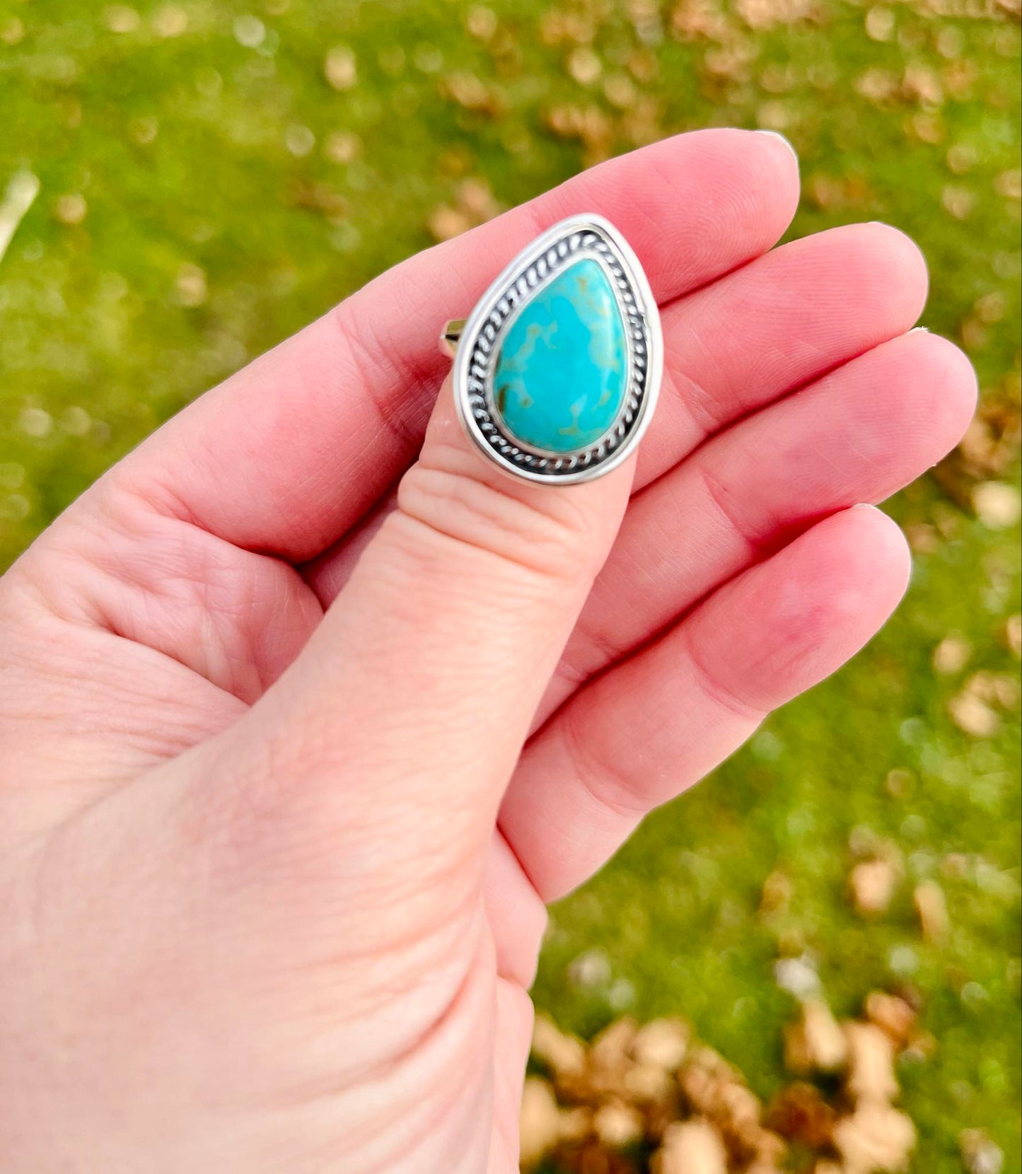 Thea Mexican Turquoise Sterling Silver Ring