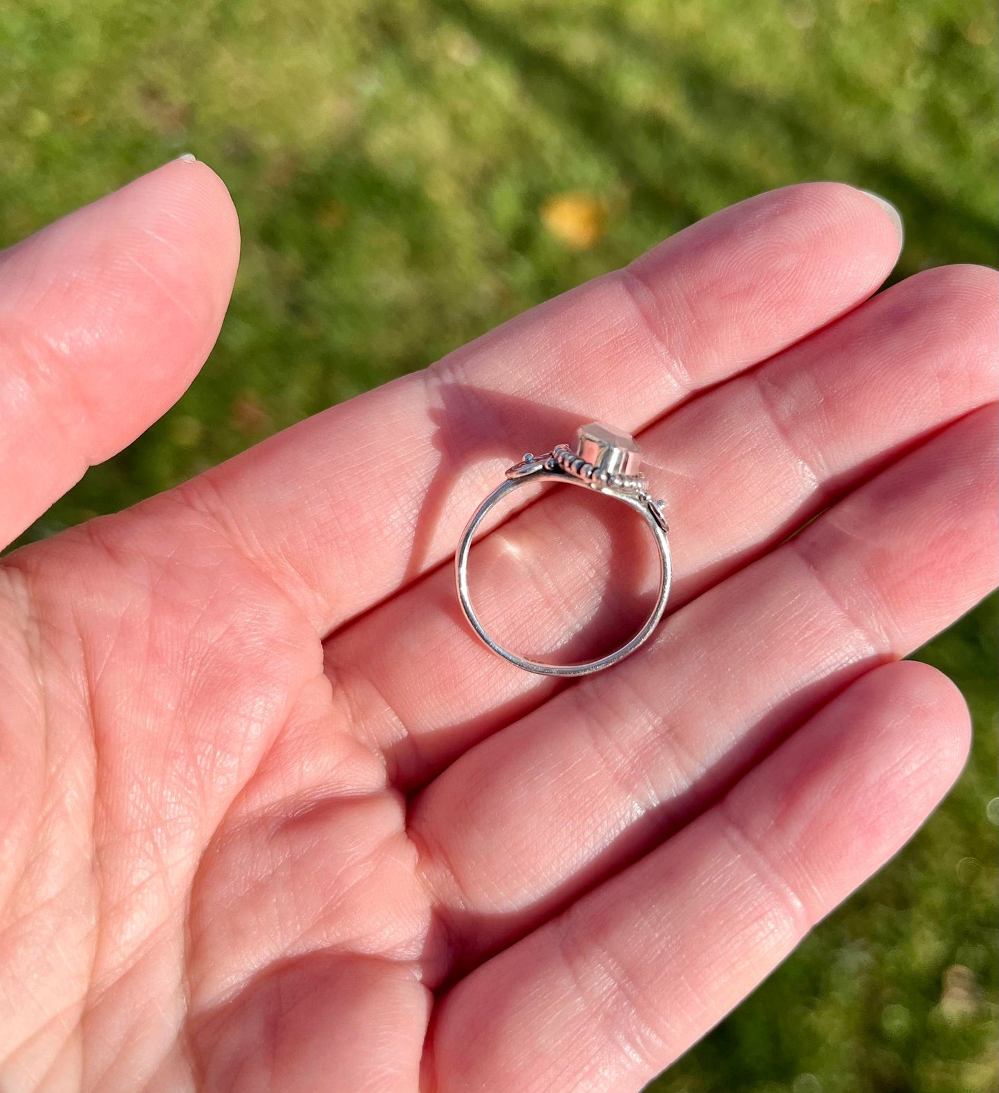 Astra Rainbow Moonstone Sterling Silver Ring