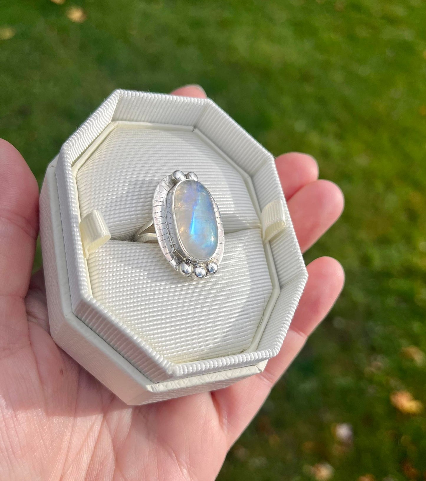 Maya Blue Moonstone 925 Sterling Silver Ring