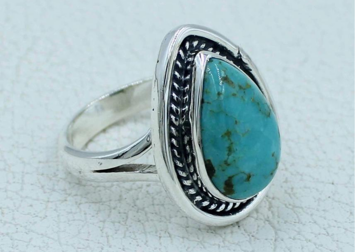 Thea Mexican Turquoise Sterling Silver Ring