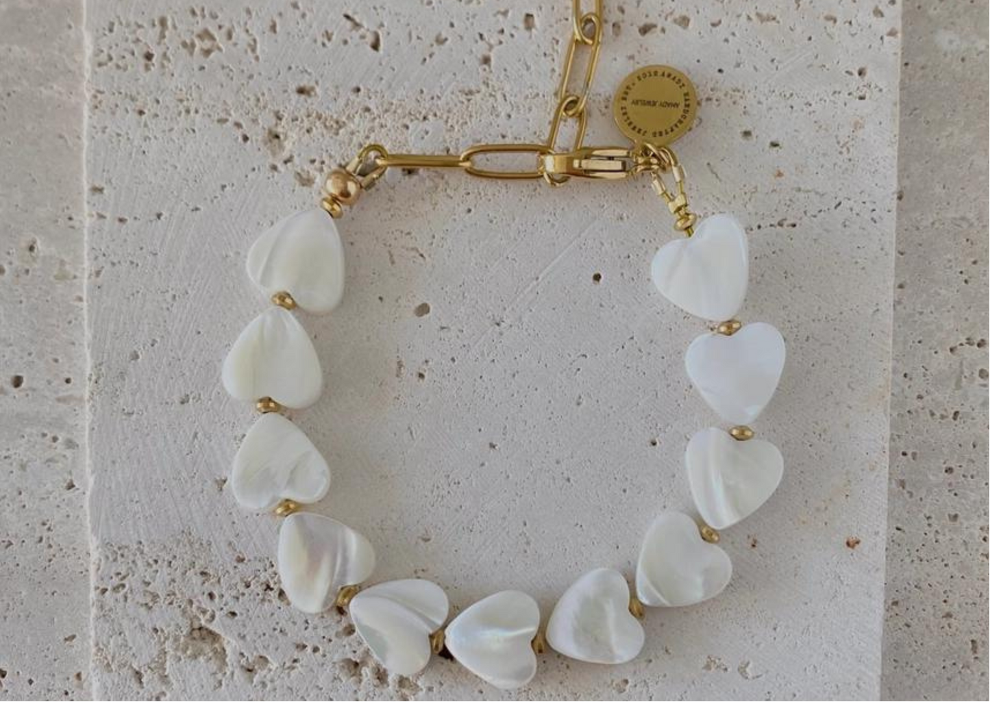 Davina Heart Shaped Shell Pearl Bracelet