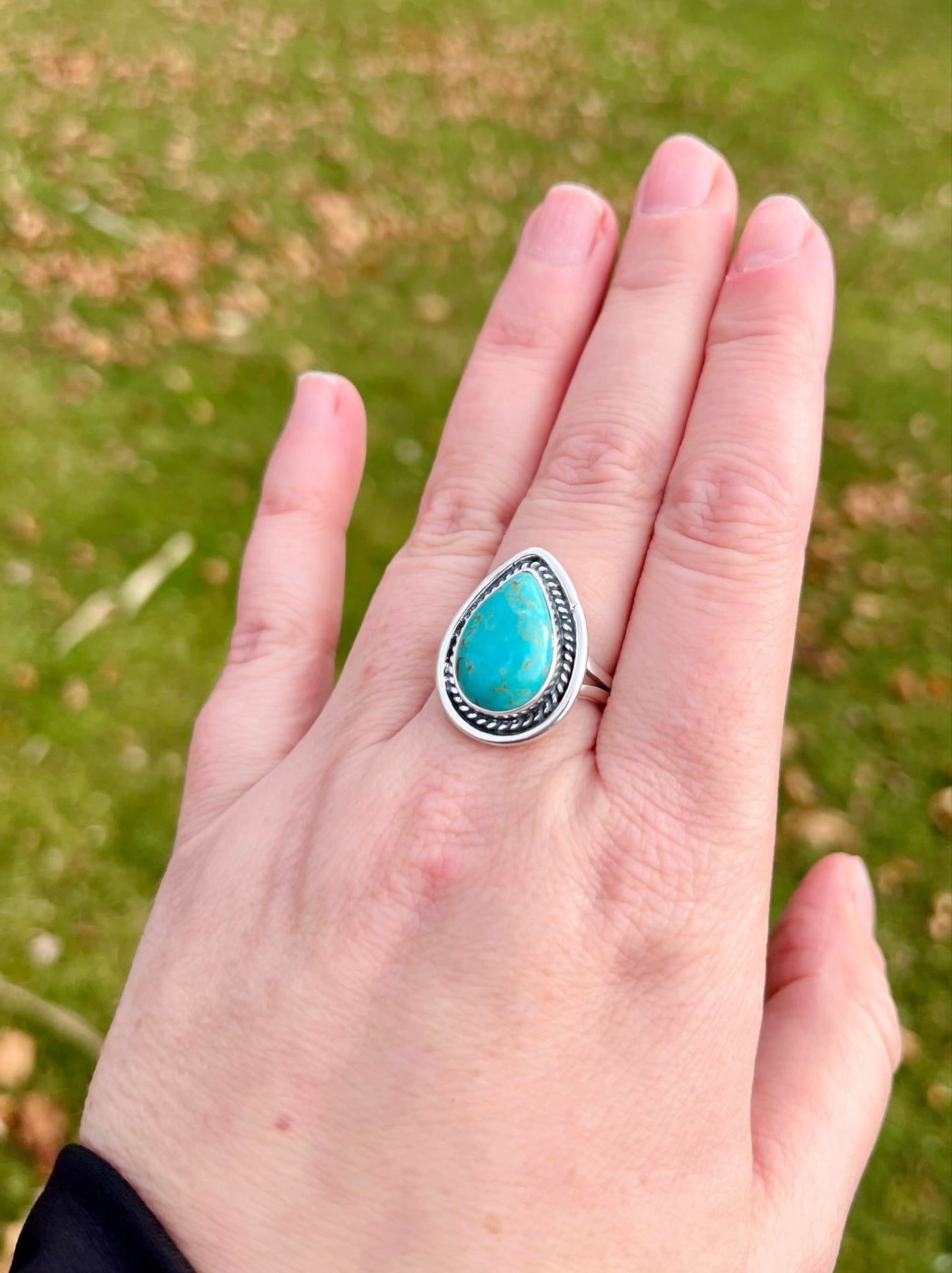 Thea Mexican Turquoise Sterling Silver Ring