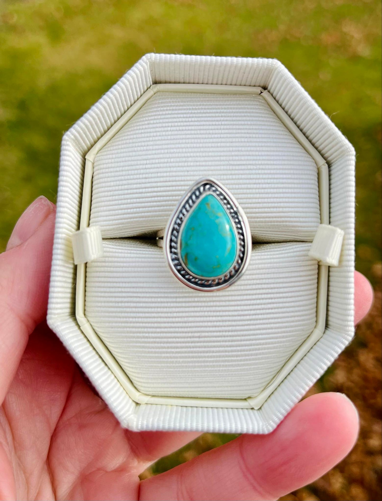 Thea Mexican Turquoise Sterling Silver Ring