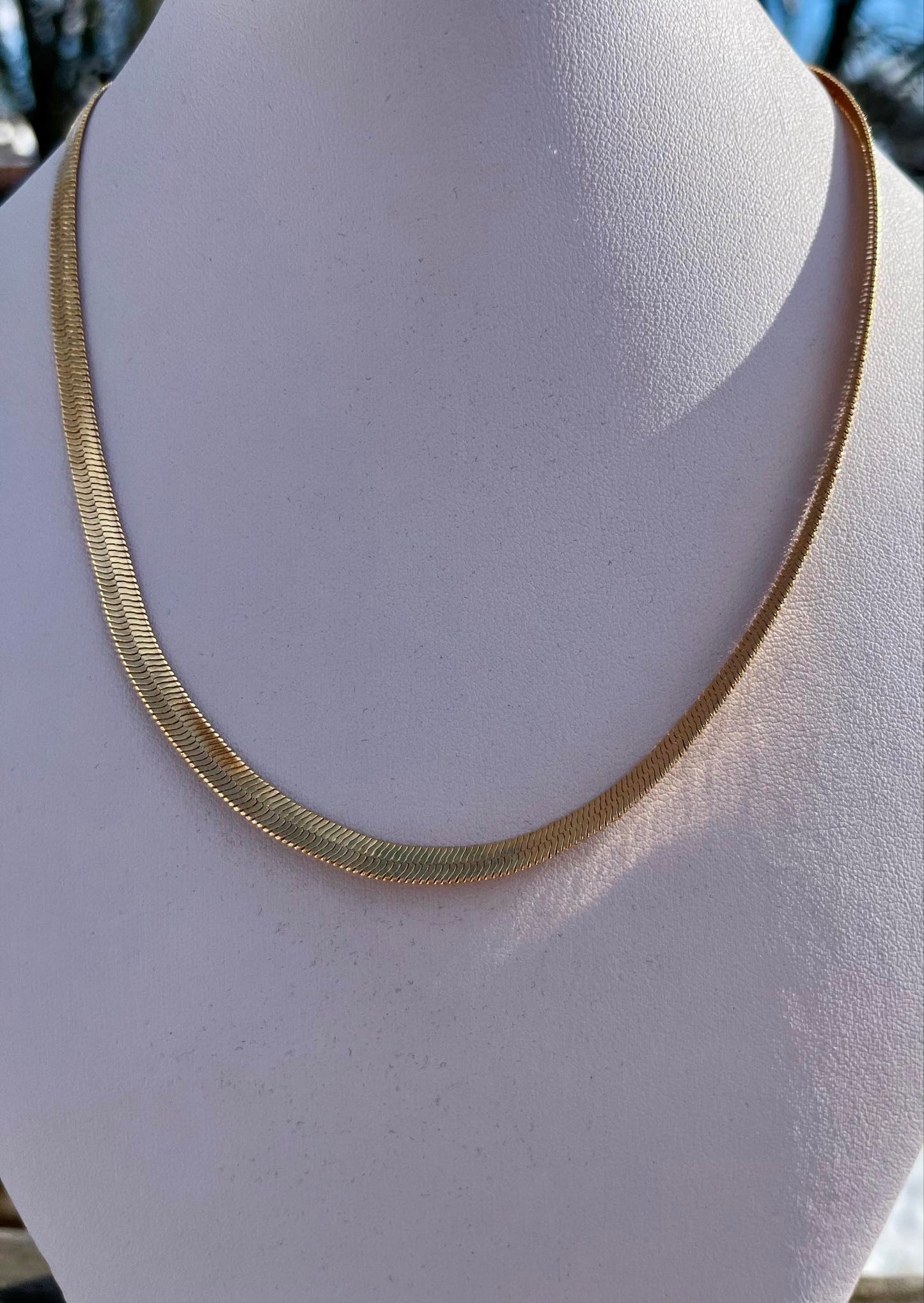 Jessa 18K Gold Filled Flat Snake Chain