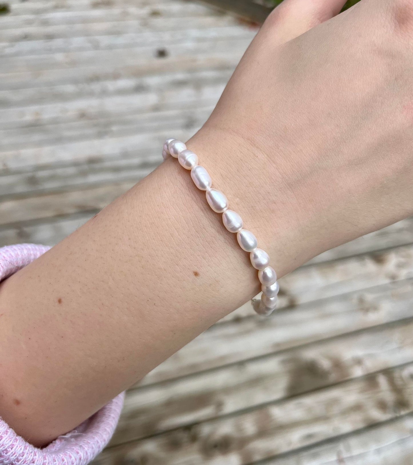 Amelia 925 Sterling Silver Freshwater Pearl Bracelet